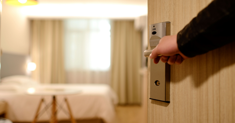 room view after opening door